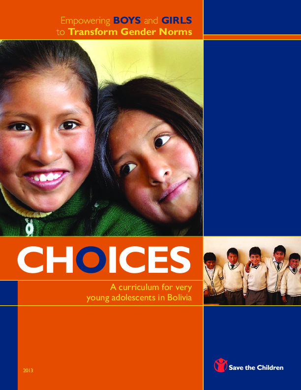 CHOICES: A curriculum for very young adolescents in Bolivia